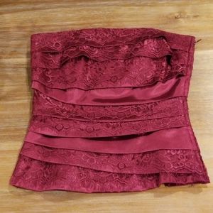 WHBM 00 Red Corset Top